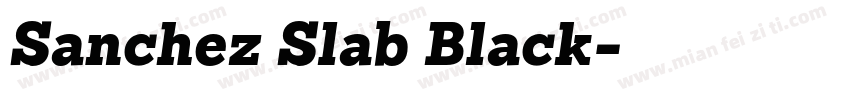 Sanchez Slab Black字体转换